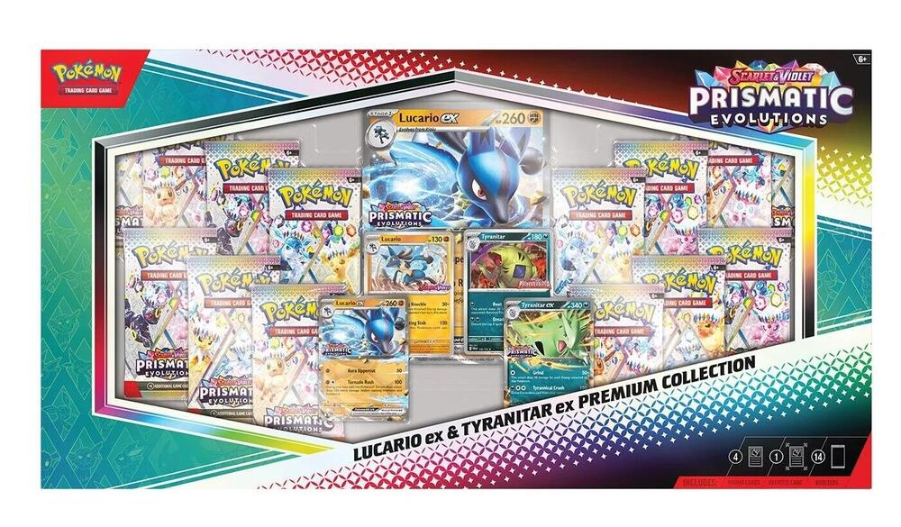 Prismatic Evolutions Lucario ex & Tyranitar ex Premium Collection (Sam's Club) - Miscellaneous Cards & Products